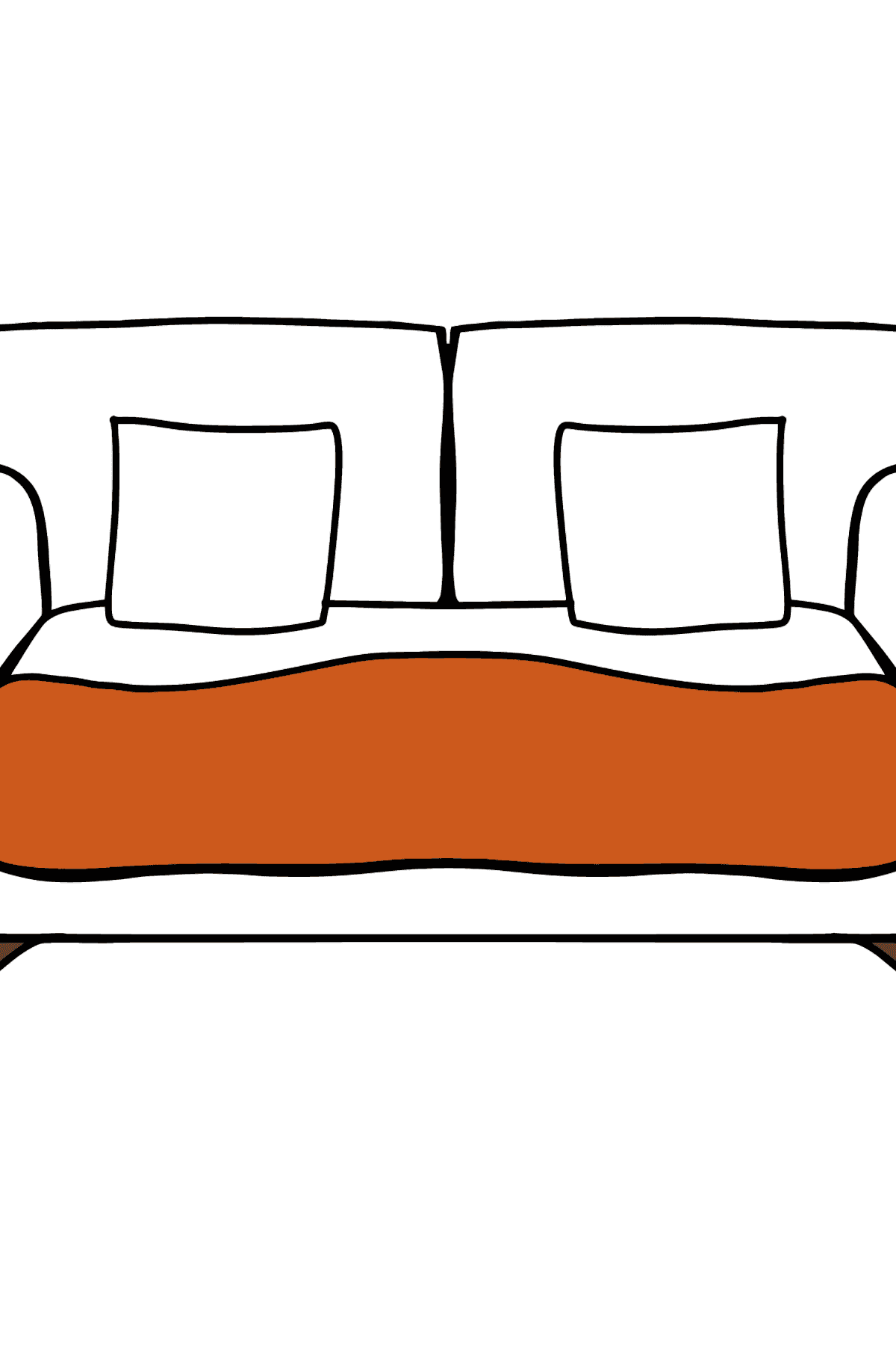 Disegno di divano da colorare - Disegni da colorare per bambini
