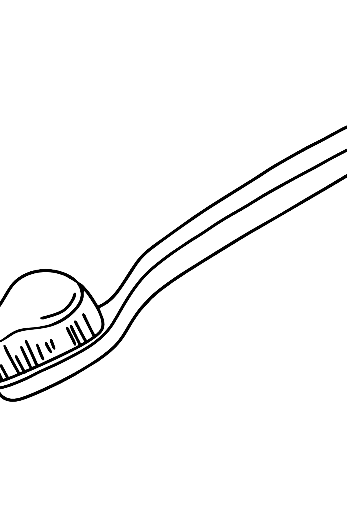Розмальовка Зубна щітка - Розмальовки для дітей