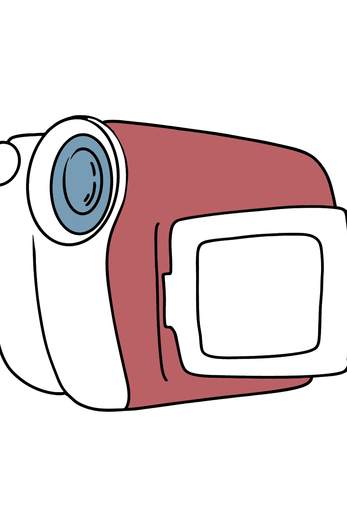 Pagina da colorare videocamera - Disegni da colorare per bambini
