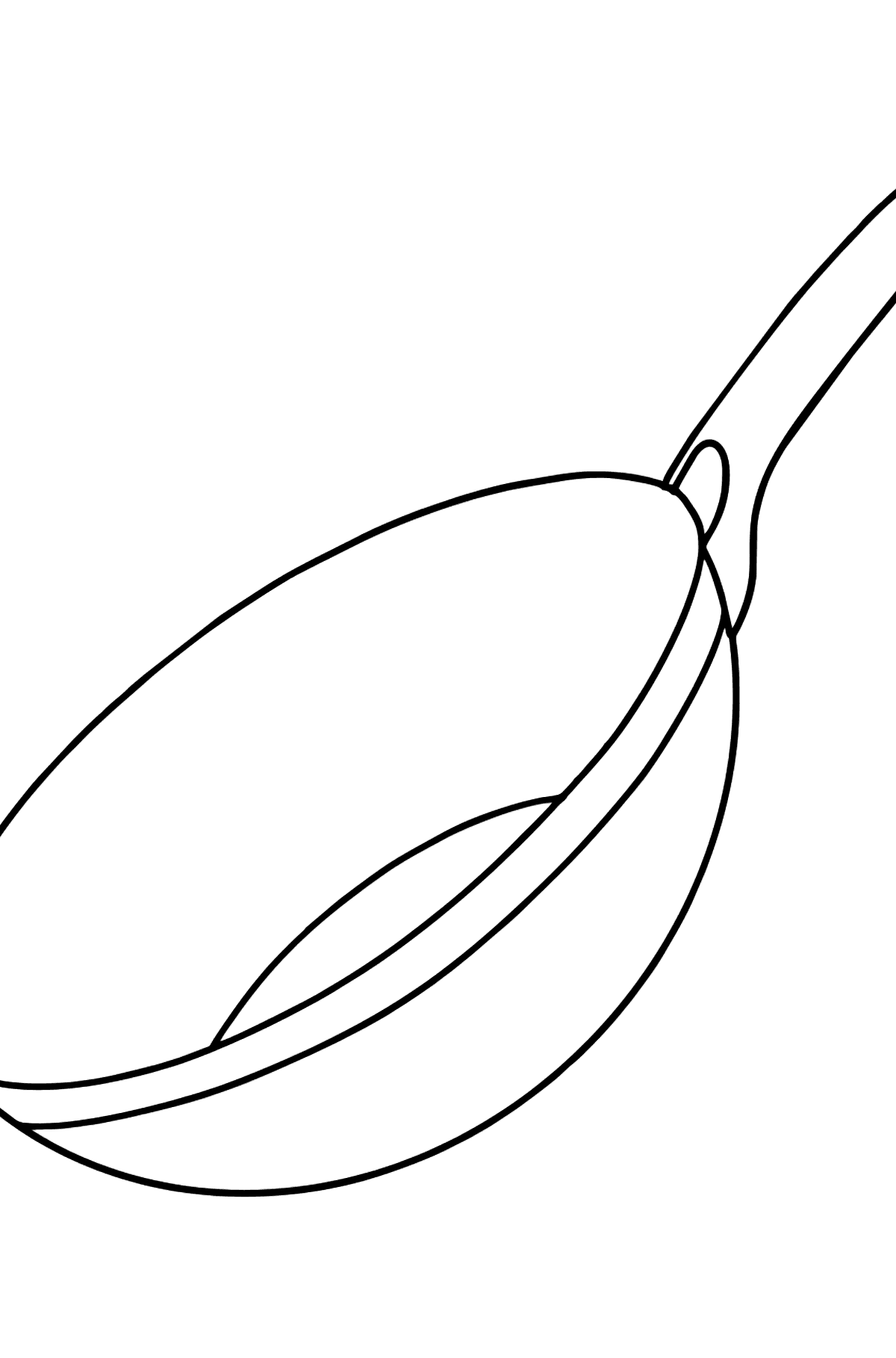 Tegning til farvning wok-pande - Tegninger til farvelægning for børn