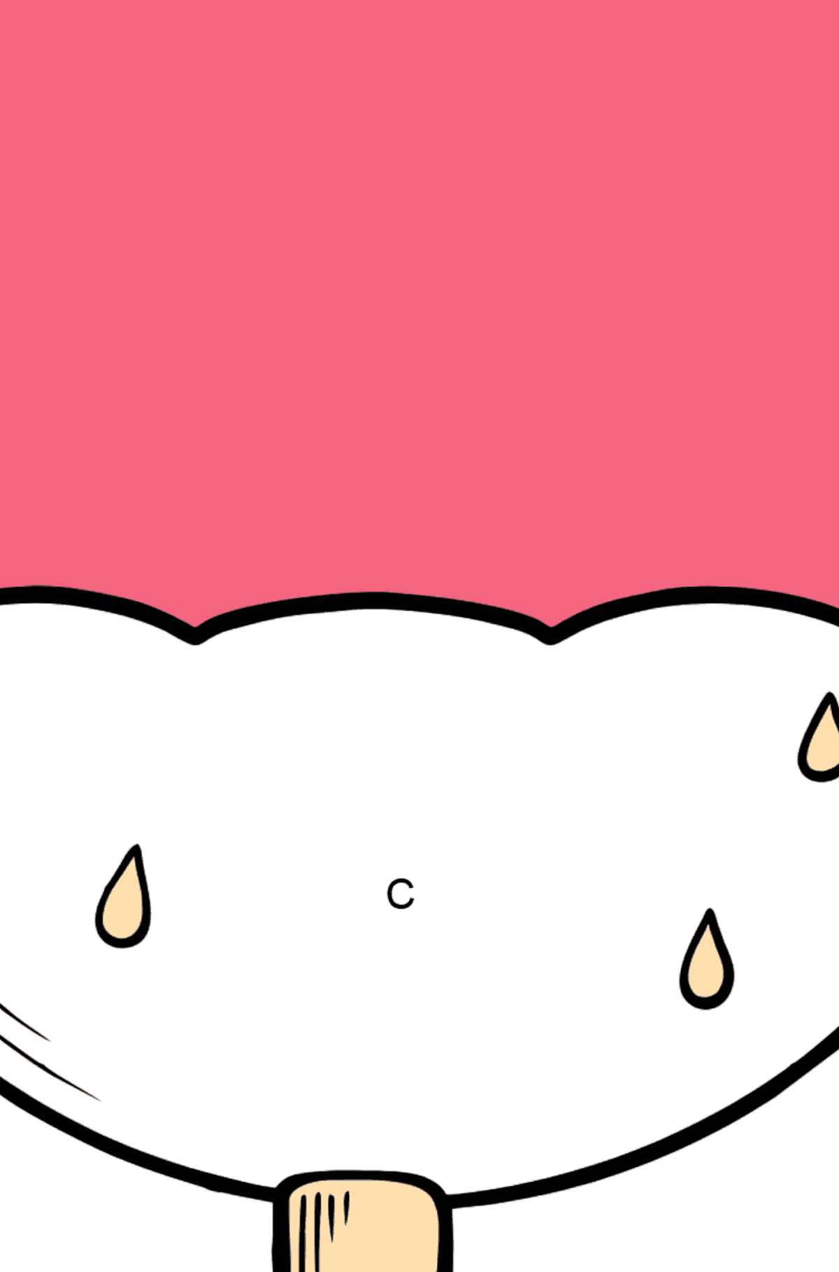 Ausmalbild Eis In Der Glasur - Ausmalen nach Buchstaben für Kinder