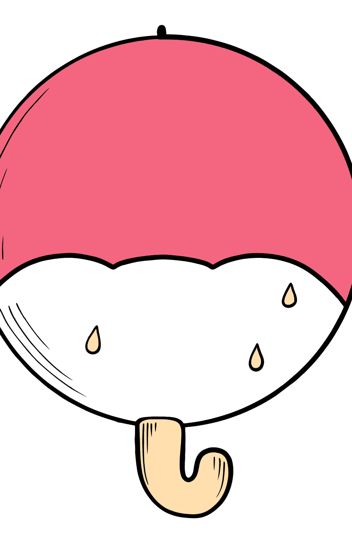 Desenho para colorir de picolé de sorvete com esmalte - Imagens para Colorir para Crianças
