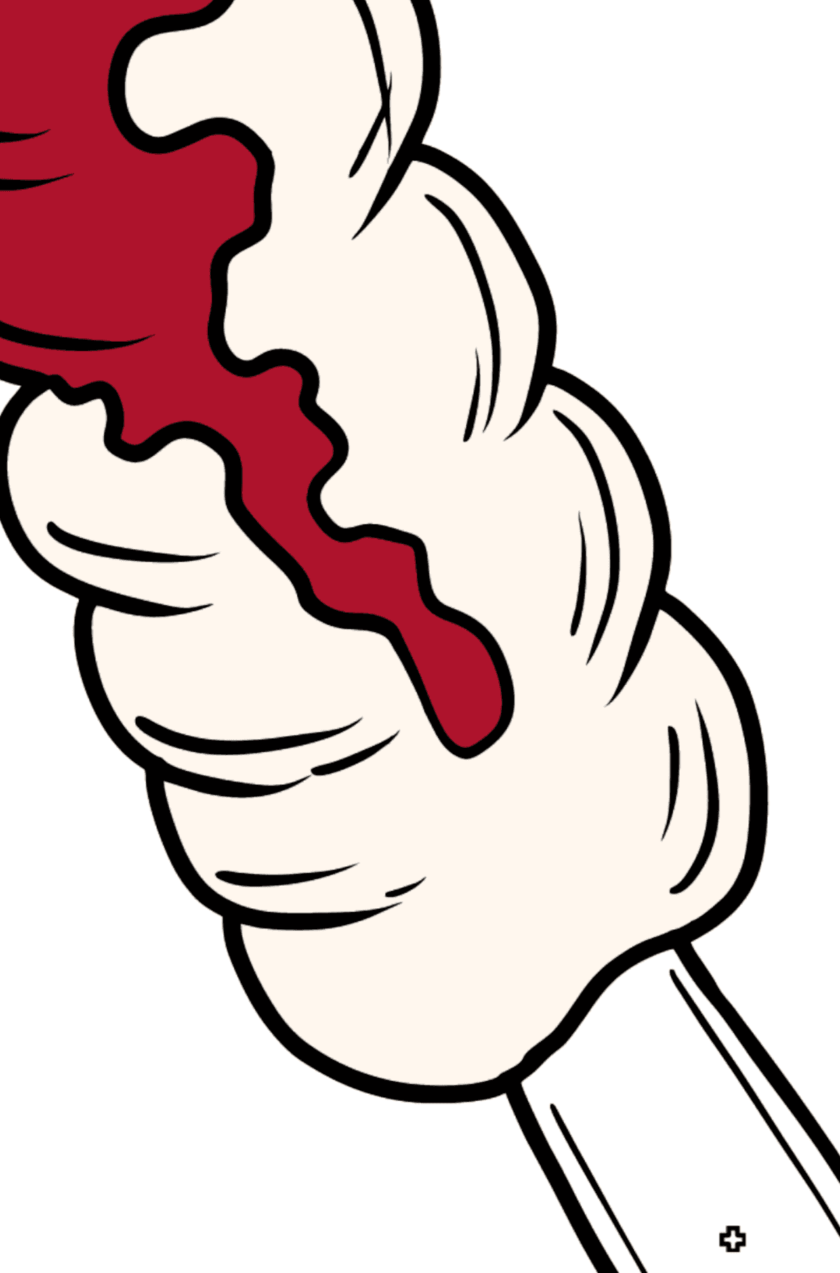 Ice Cream on a Stick coloring page - Coloring by Geometric Shapes for Kids