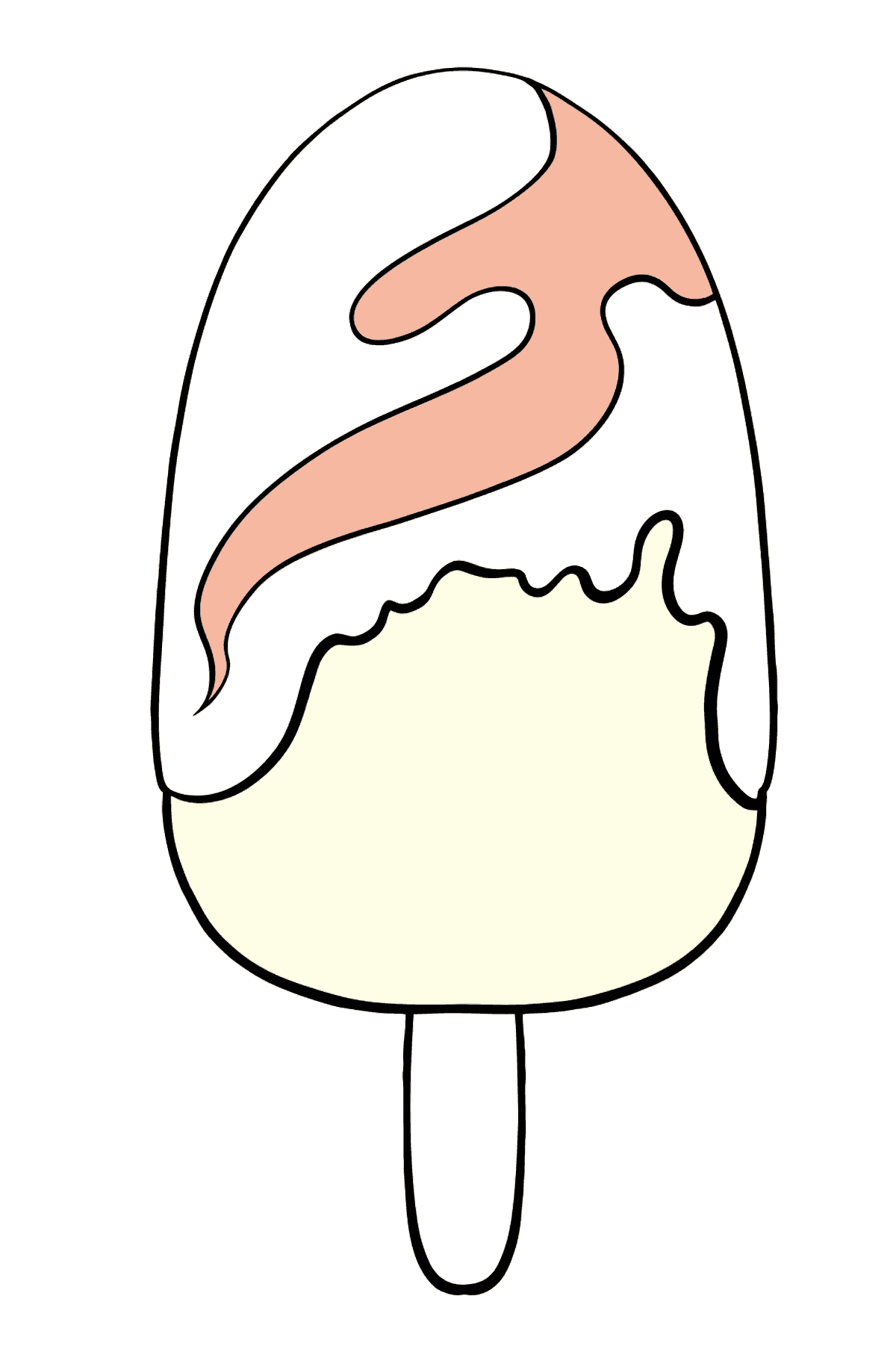 Popsicle with Chocolate and Syrup coloring page - Coloring Pages for Kids