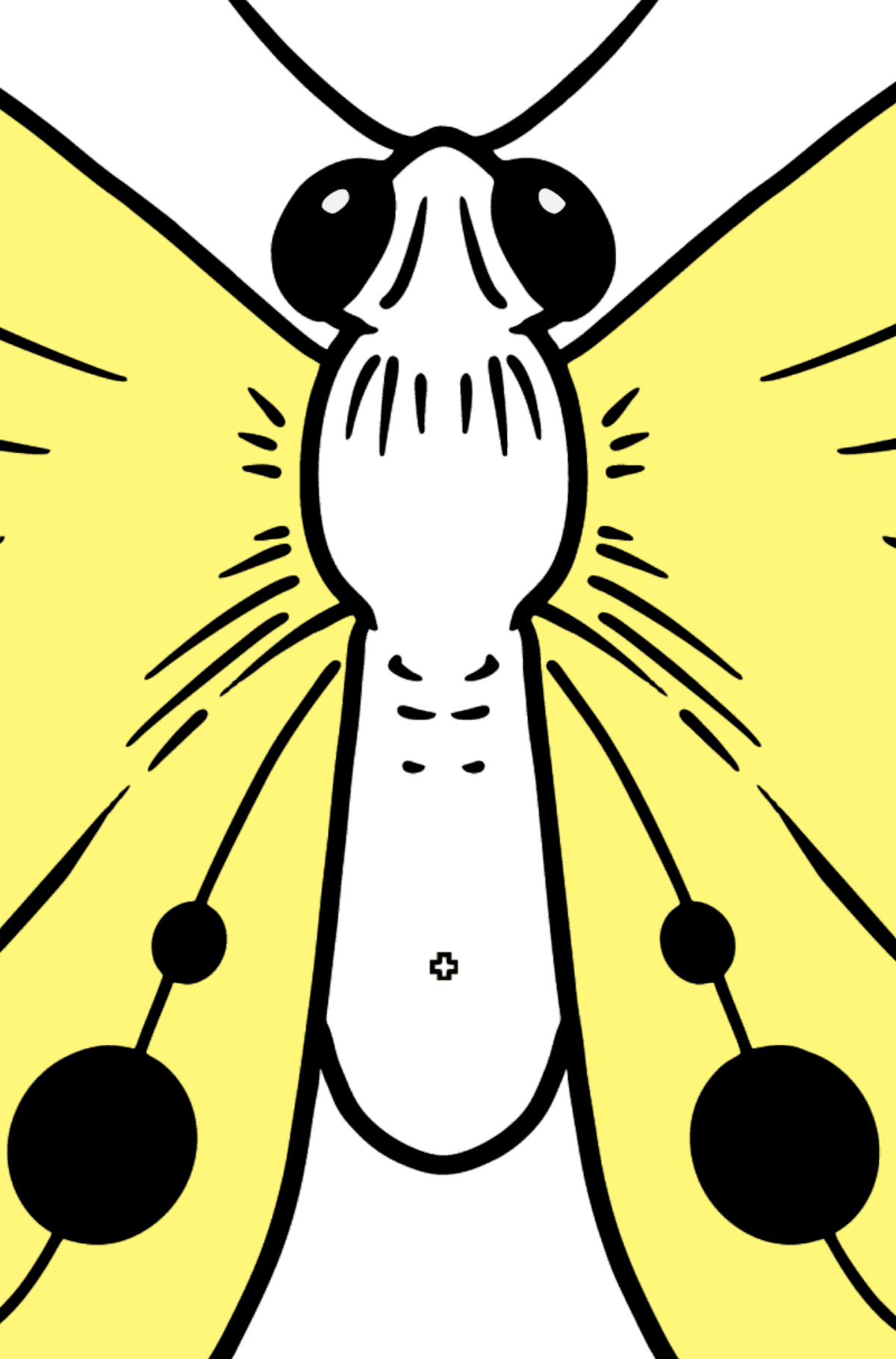 Farfalla da colorare per bambini - Colorare per forme geometriche per bambini