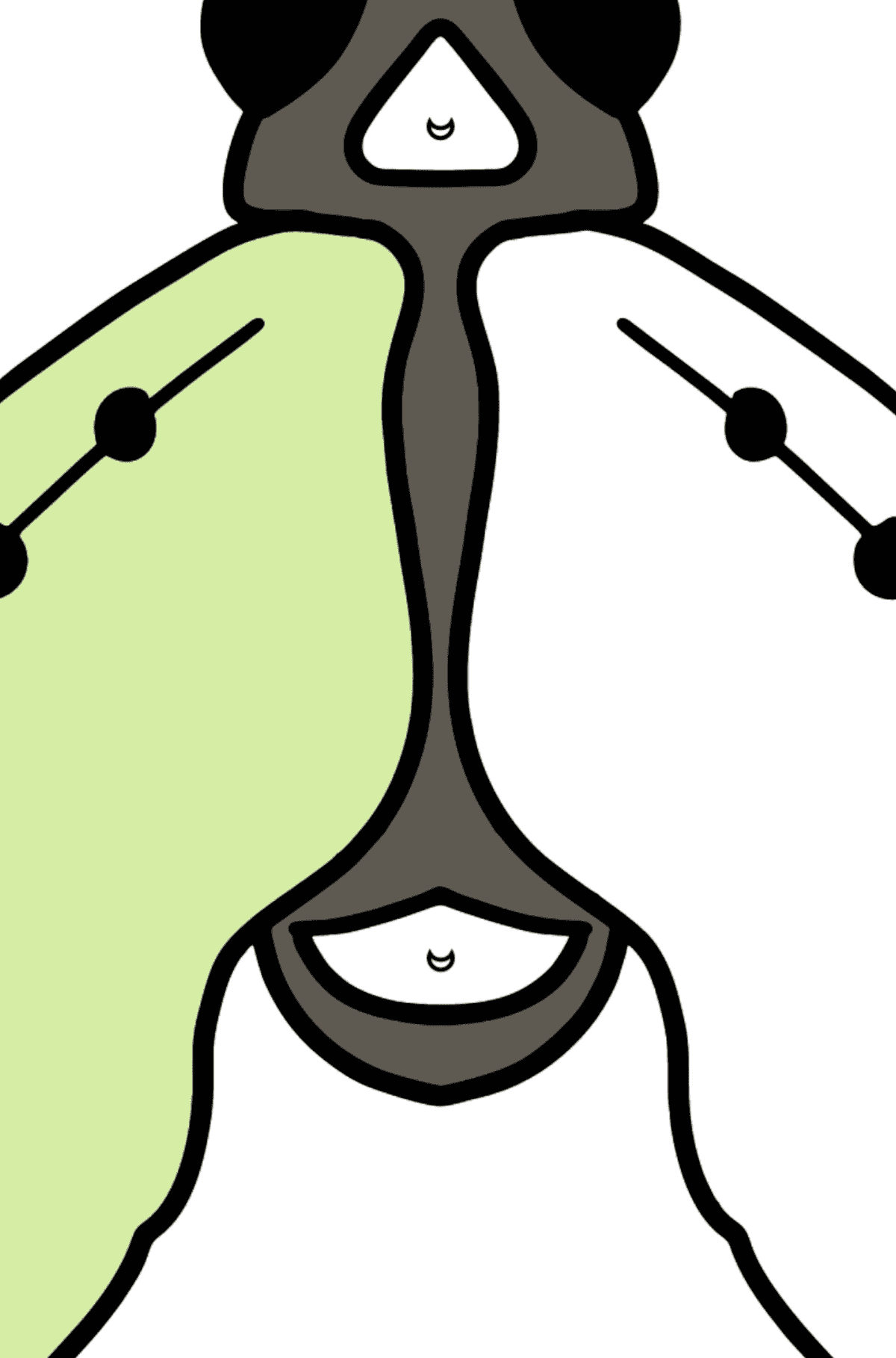 Coloriage de cigale - Coloriage par Formes Géométriques pour les Enfants