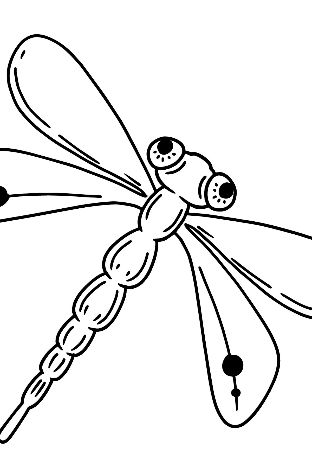 Desenho de libélula para colorir - Imagens para Colorir para Crianças