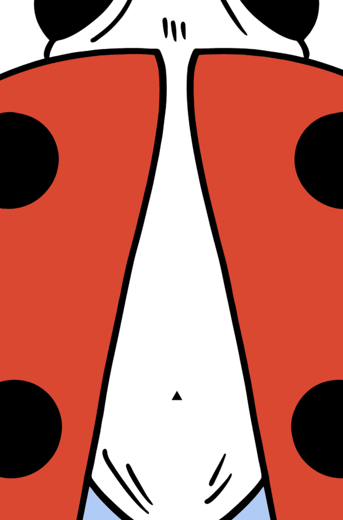 Coccinella da colorare per bambini - Colorare per simboli per bambini