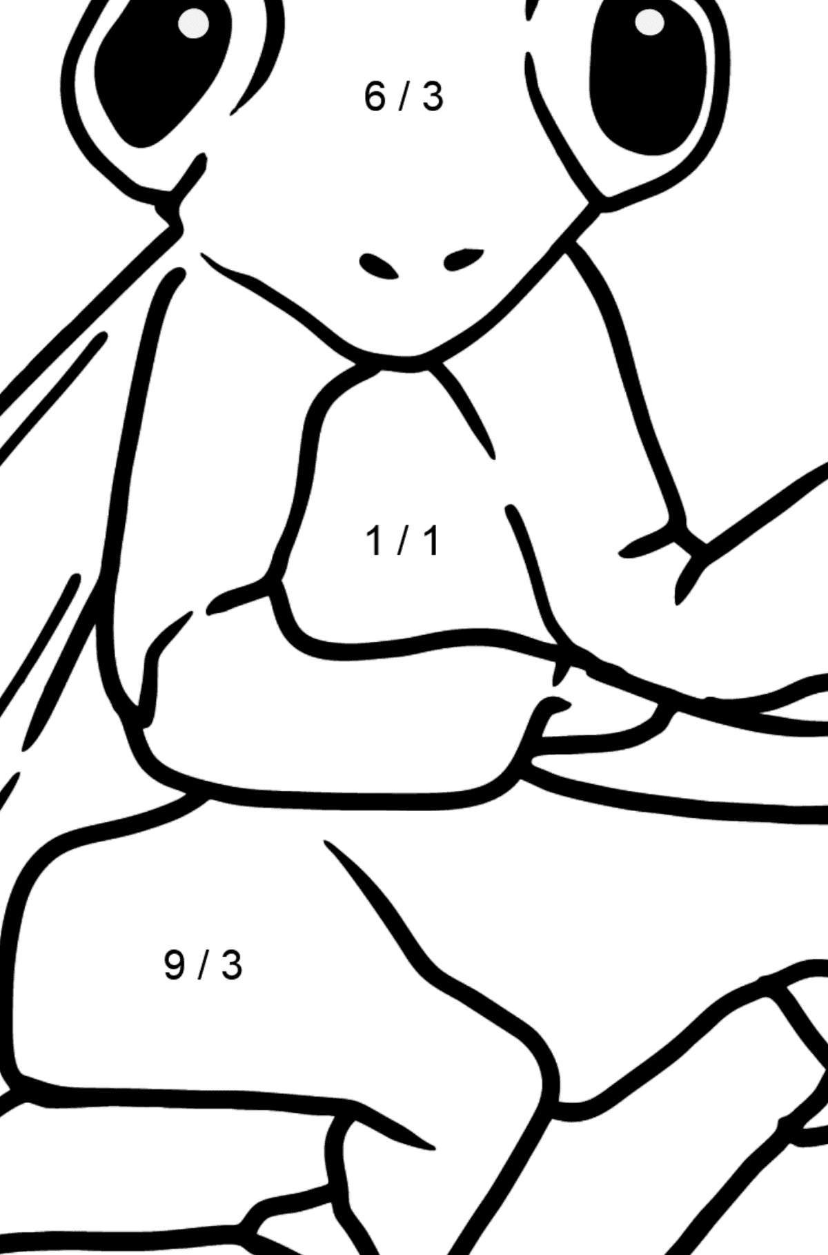 Mantis coloring page - Math Coloring - Division for Kids