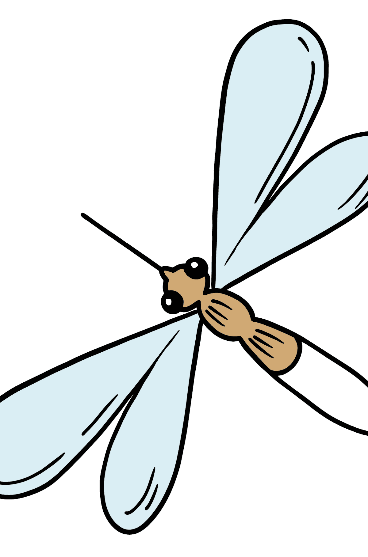 Omalovánka komár - Omalovánky pro děti