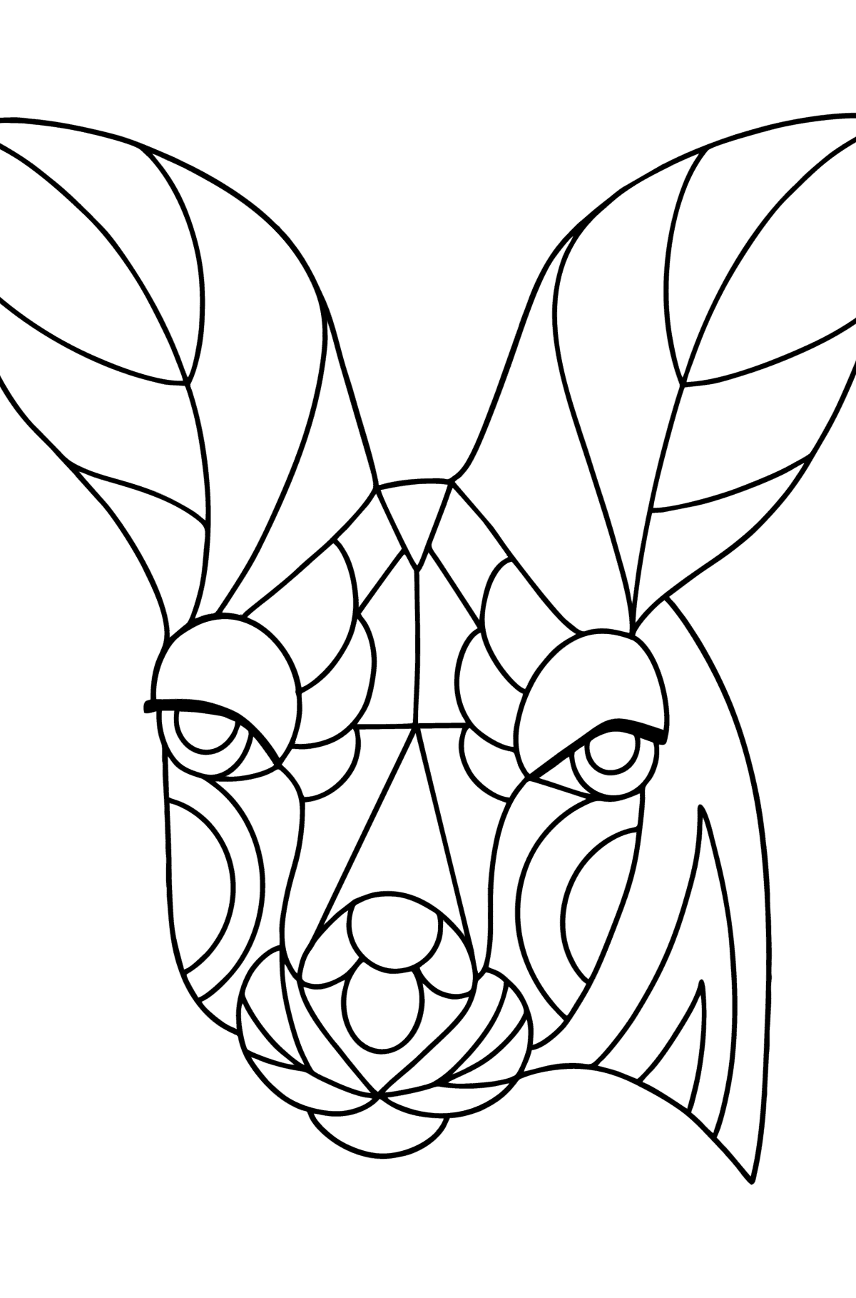 Antistress Kangaroo coloring page - Coloring Pages for Kids