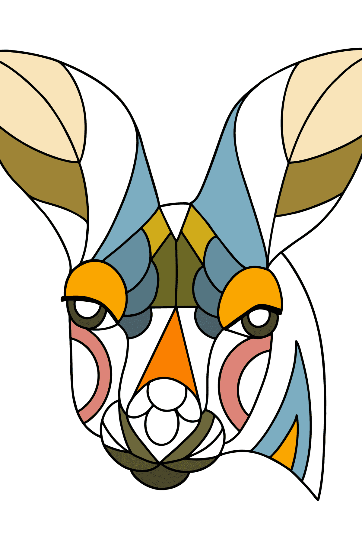 Antistress Kangaroo coloring page - Coloring Pages for Kids