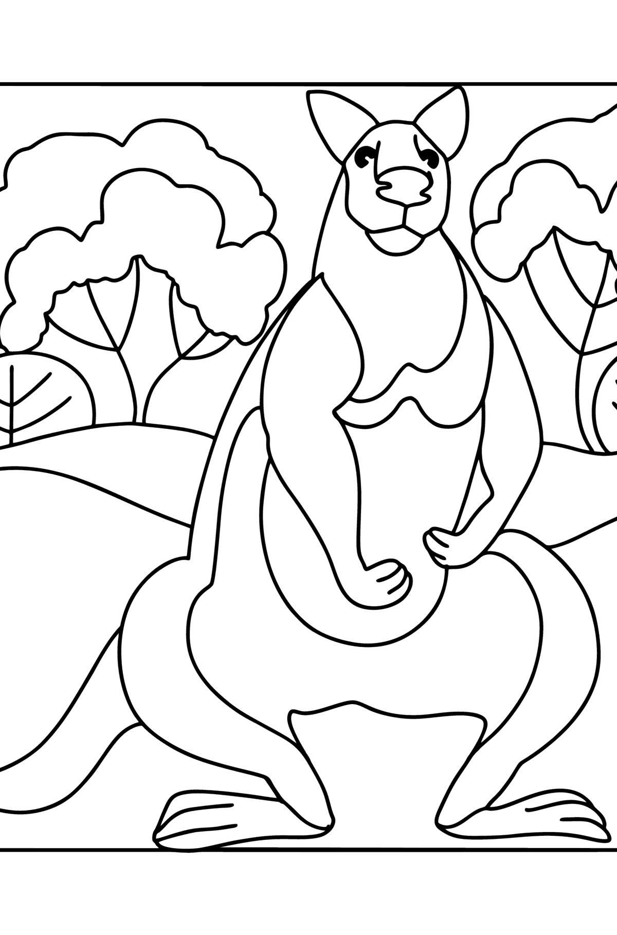 Giant Kangaroo coloring page - Coloring Pages for Kids