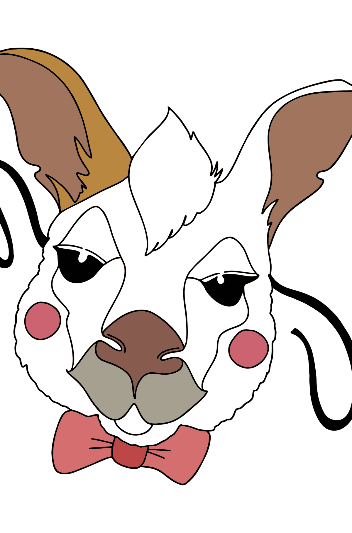 Kangaroo Mask coloring page - Coloring Pages for Kids