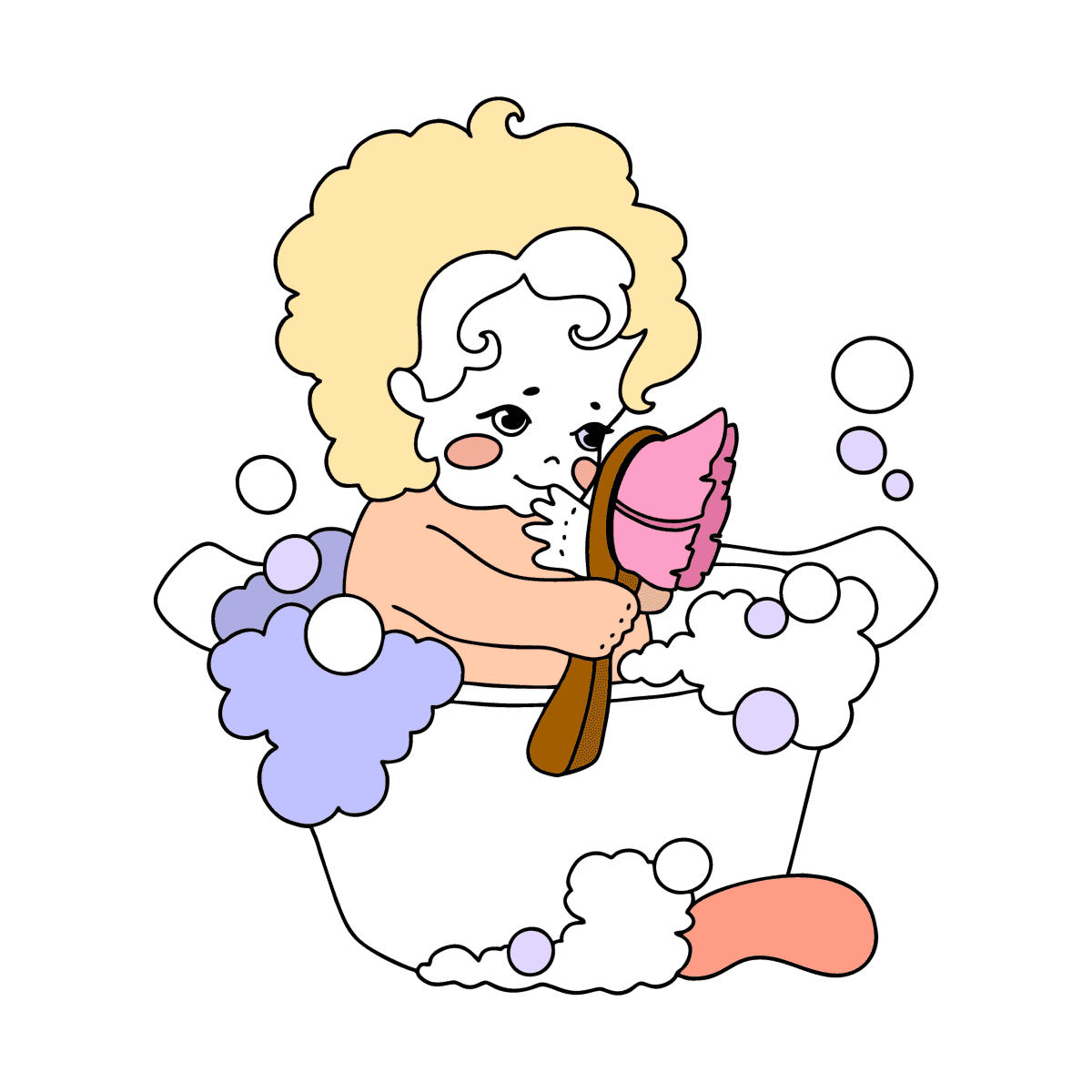 baby-bathes-oloring-page-online-and-print-for-free
