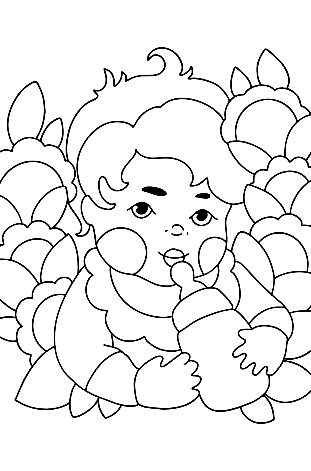 Baby сoloring page - Coloring Pages for Kids