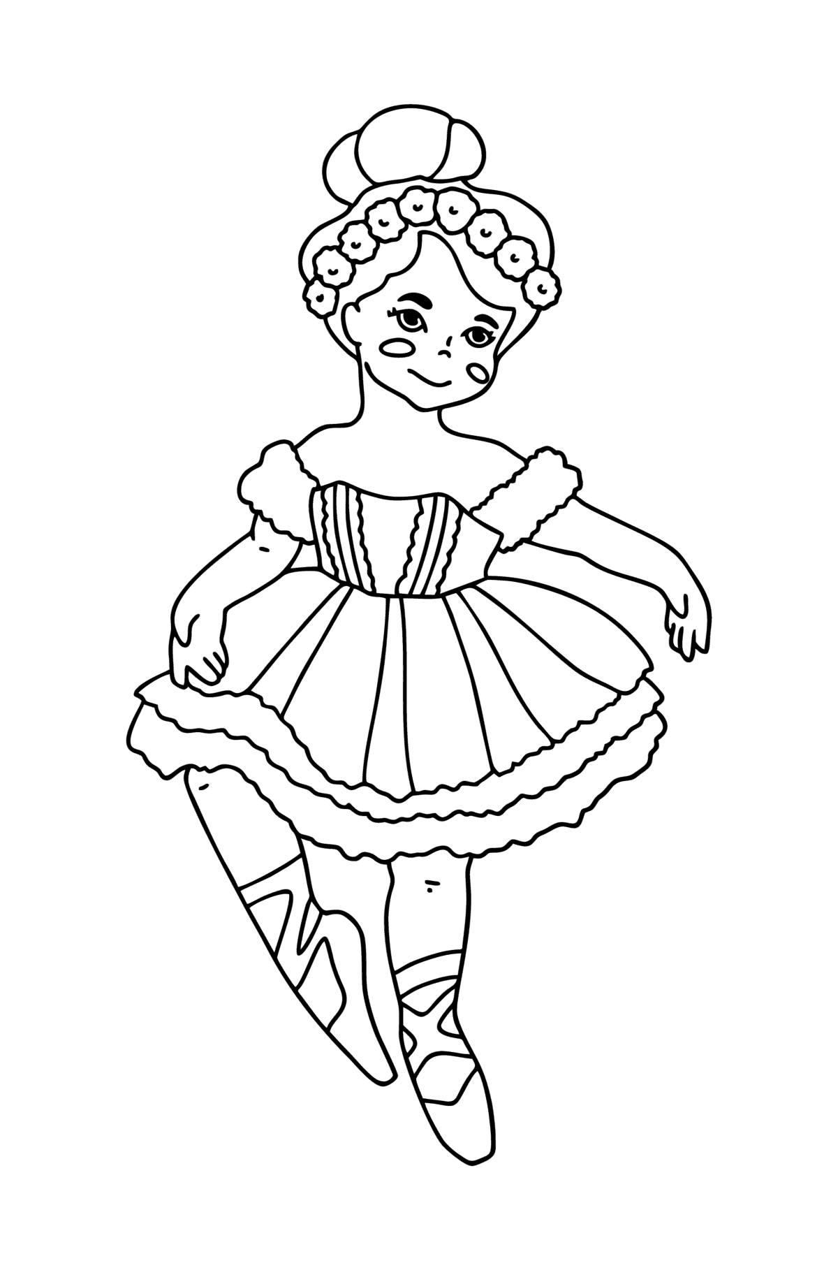Ballerina girl сoloring page - Coloring Pages for Kids