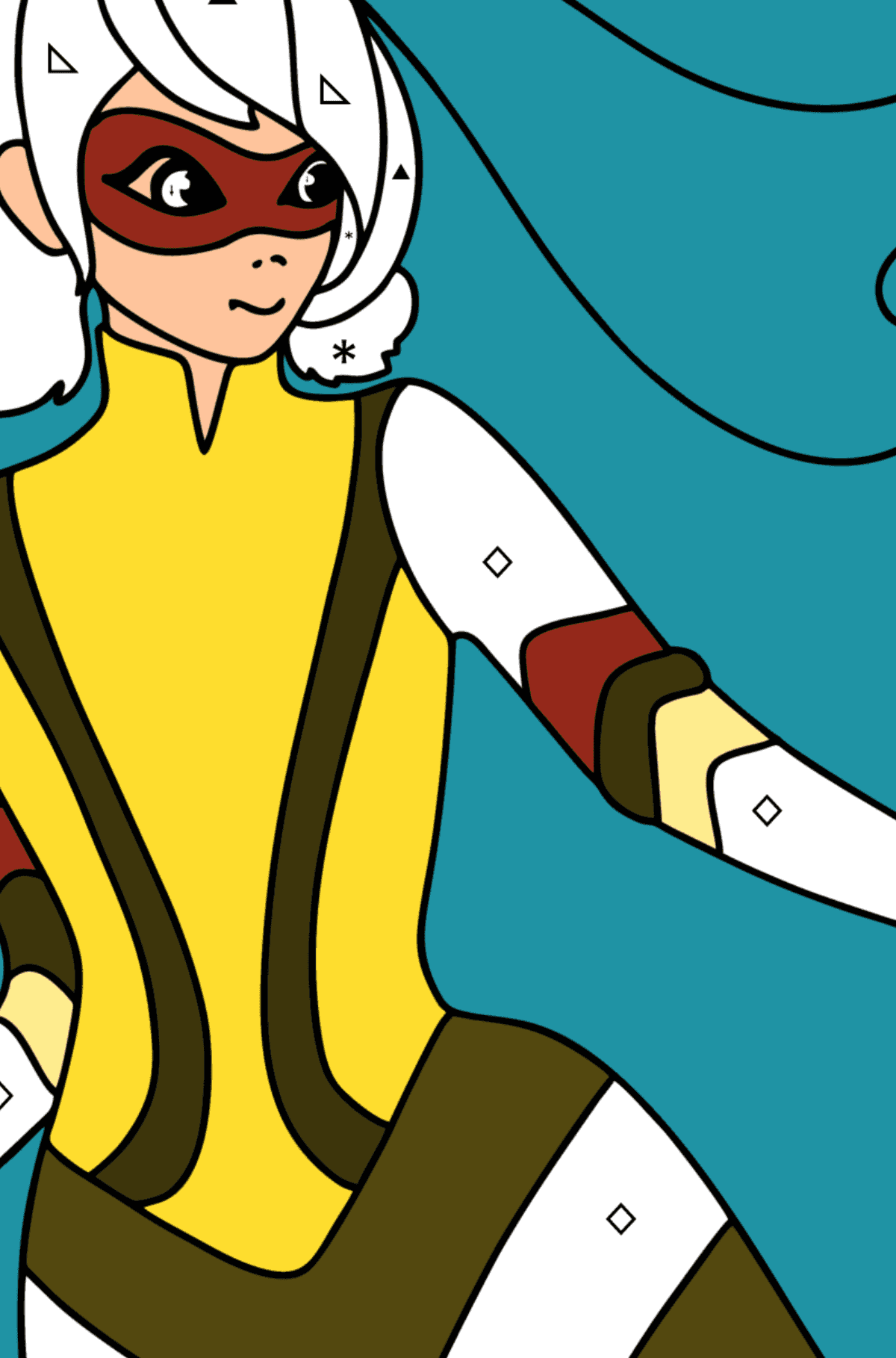 Раскраска Пчелка Баг - По символам и фигурам для Детей