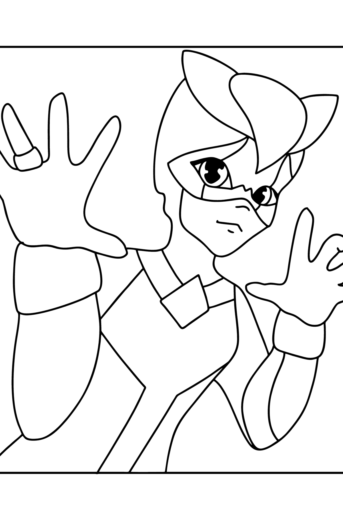 Desenho de Ice Cat Noir para colorir