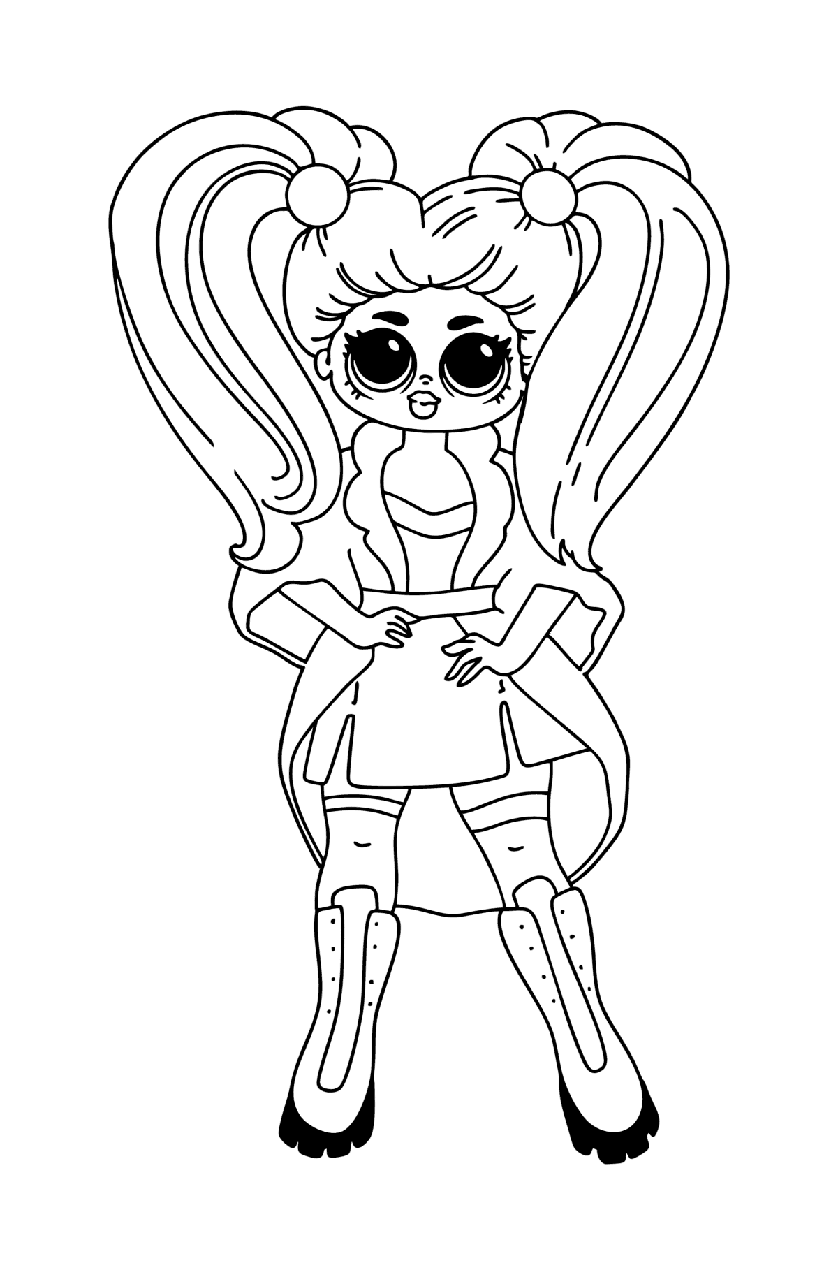 Coloring page LOL OMG Doll - Coloring Pages for Kids