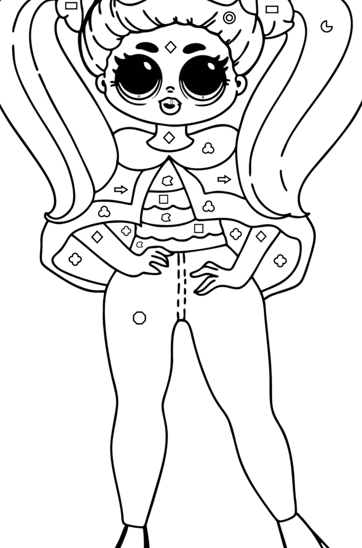 Coloring page LOL Surprise OMG - Coloring by Geometric Shapes for Kids