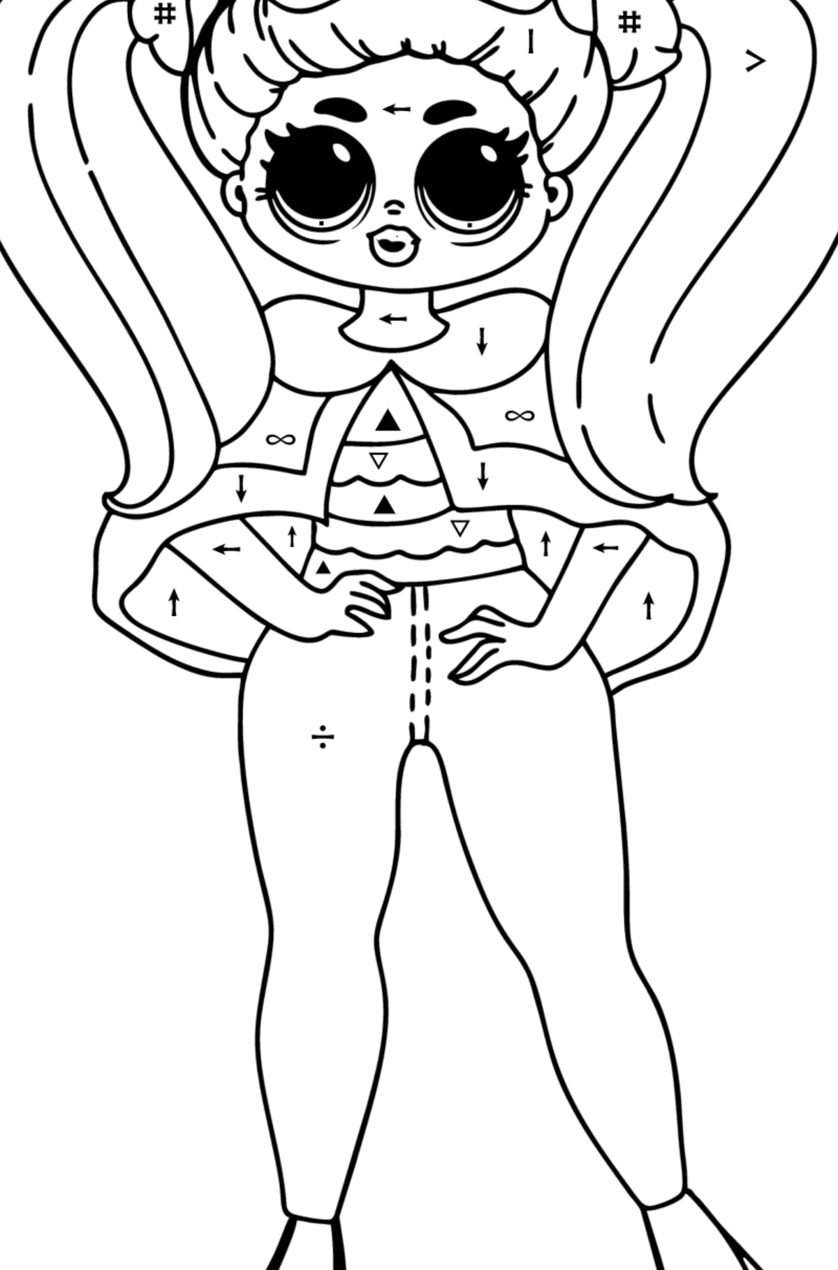 Coloring page LOL Surprise OMG - Coloring by Symbols for Kids