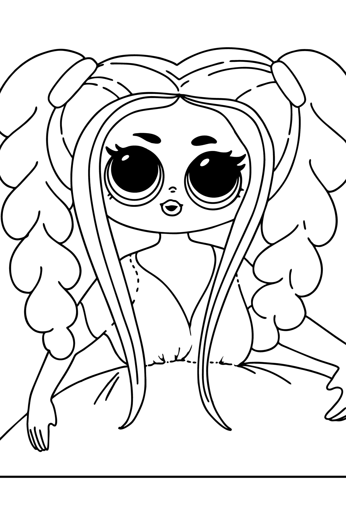 Coloring page LOL OMG Honeylicious Doll - Coloring Pages for Kids