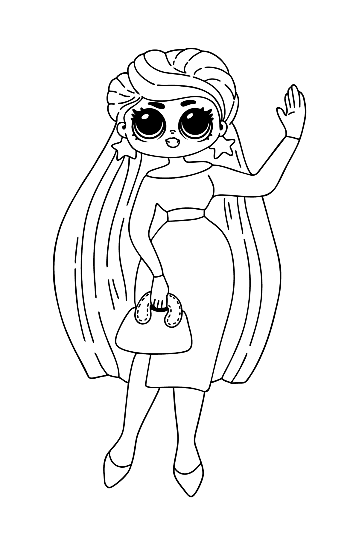 Coloring page LOL Surprise OMG Lara ♥ Online and Print for Free