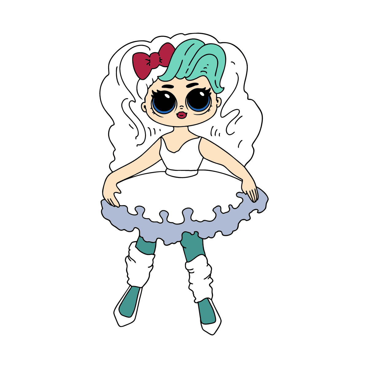 coloring page lol omg pink baby online and print for free