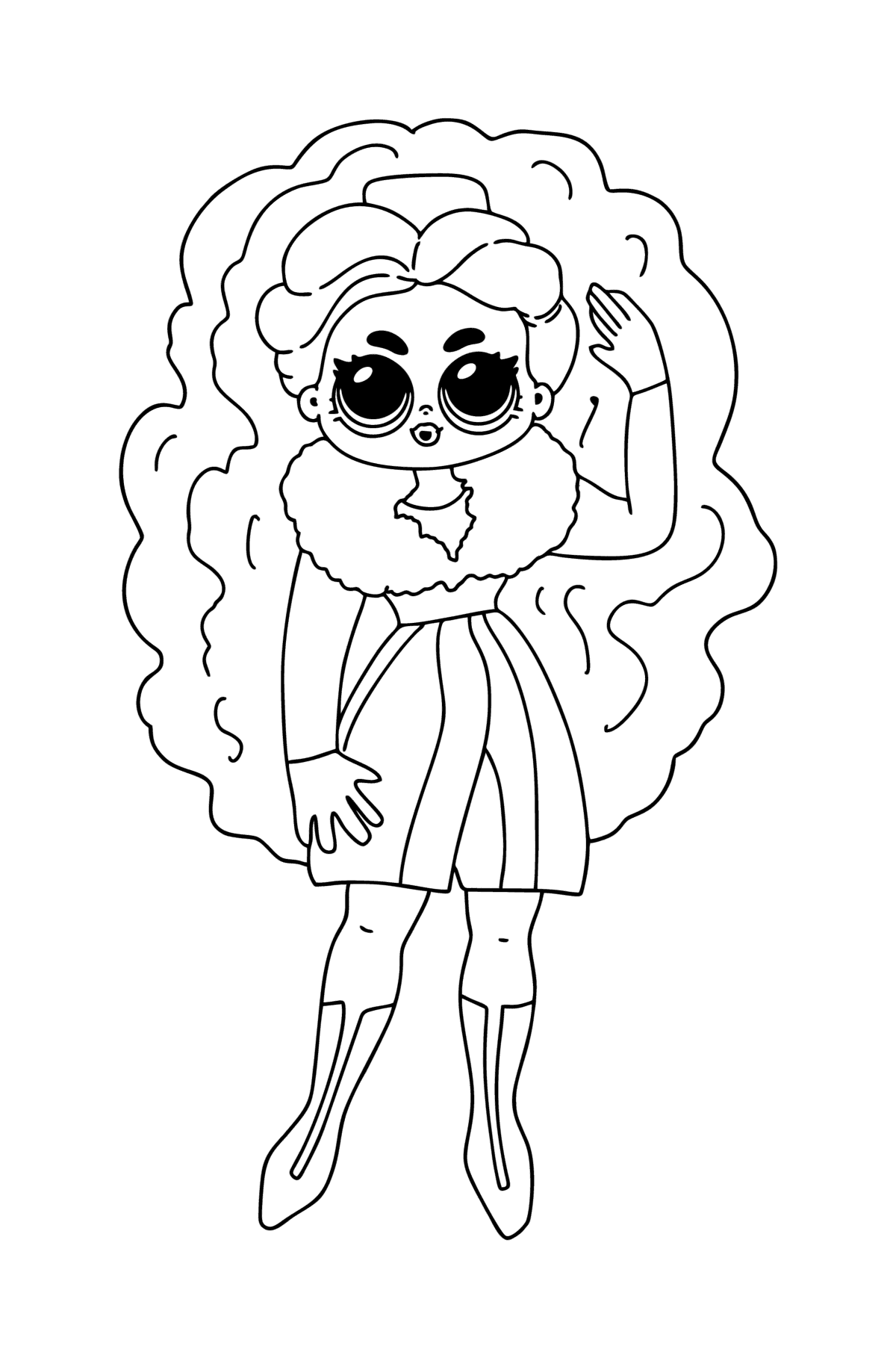 Coloring page LOL OMG Cute Girl - Coloring Pages for Kids