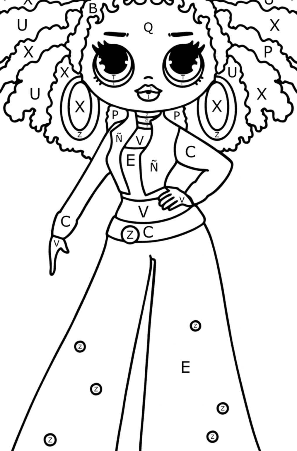 Dibujo LOL OMG Royal Bee para colorear Imprime y en Línea