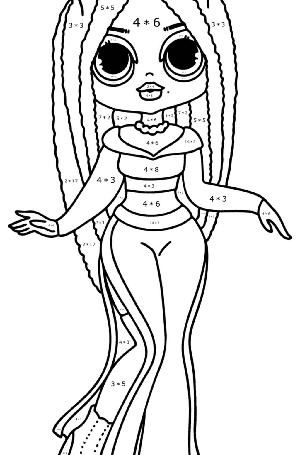 Colouring page lol omg swag online and print for free 