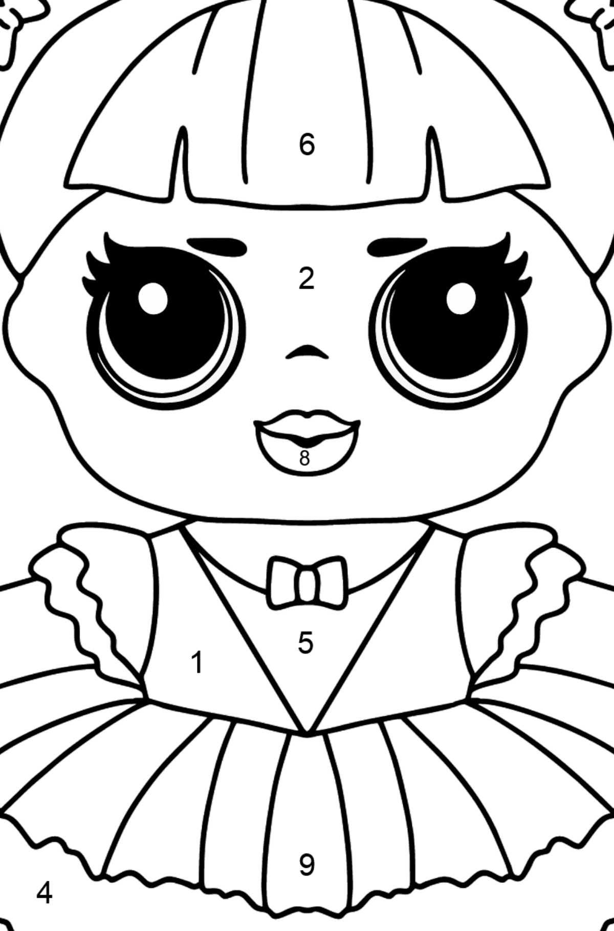 LOL Surprise Doll Center Stage Coloring page - Coloring by Numbers for Kids