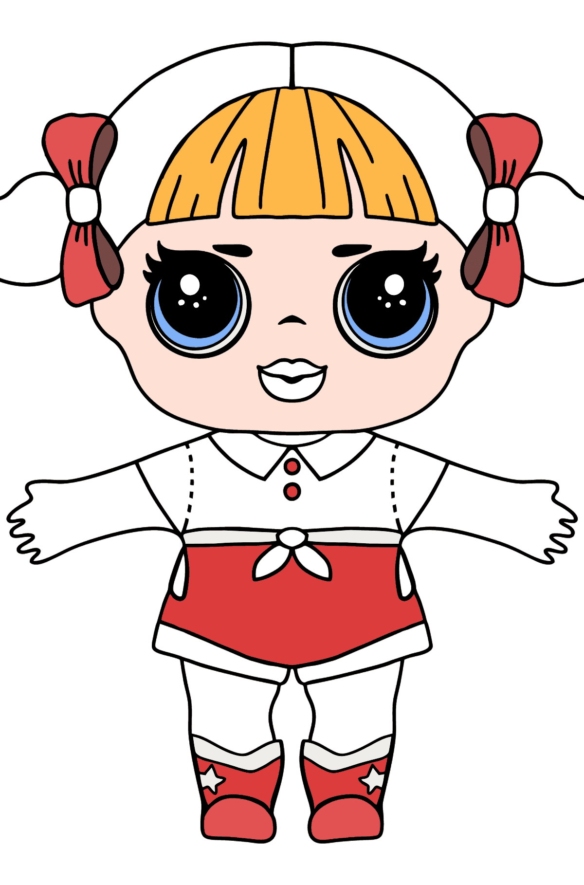 Coloring page LOL Surprise Doll Cheer Captain - Coloring Pages for Kids