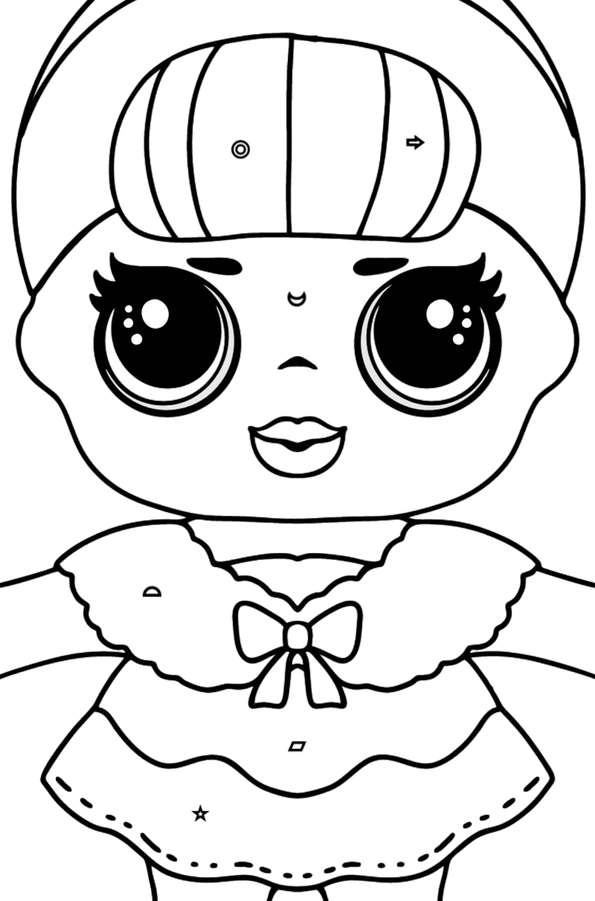 LOL Surprise Doll Crystal Queen - Coloring by Geometric Shapes for Kids
