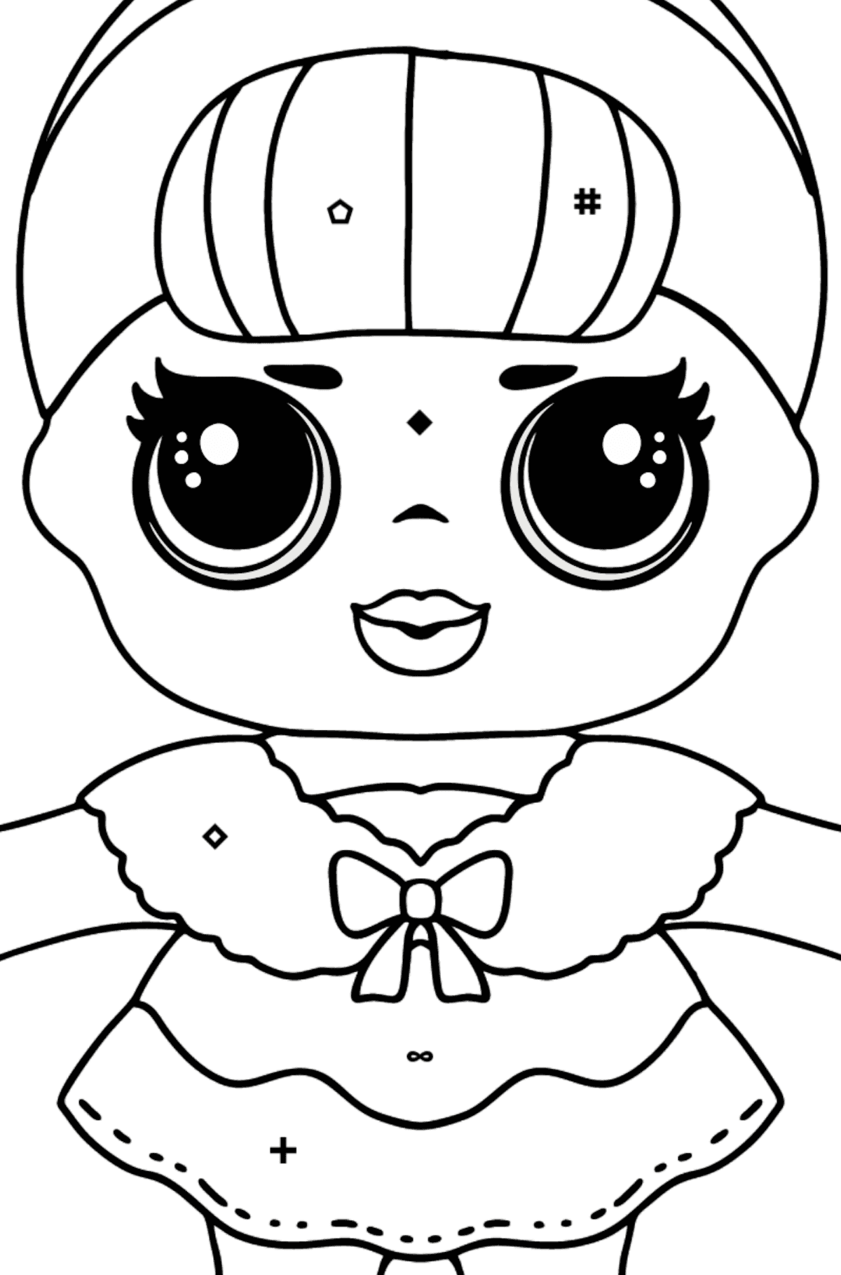 LOL Surprise Doll Crystal Queen - Coloring by Symbols and Geometric Shapes for Kids