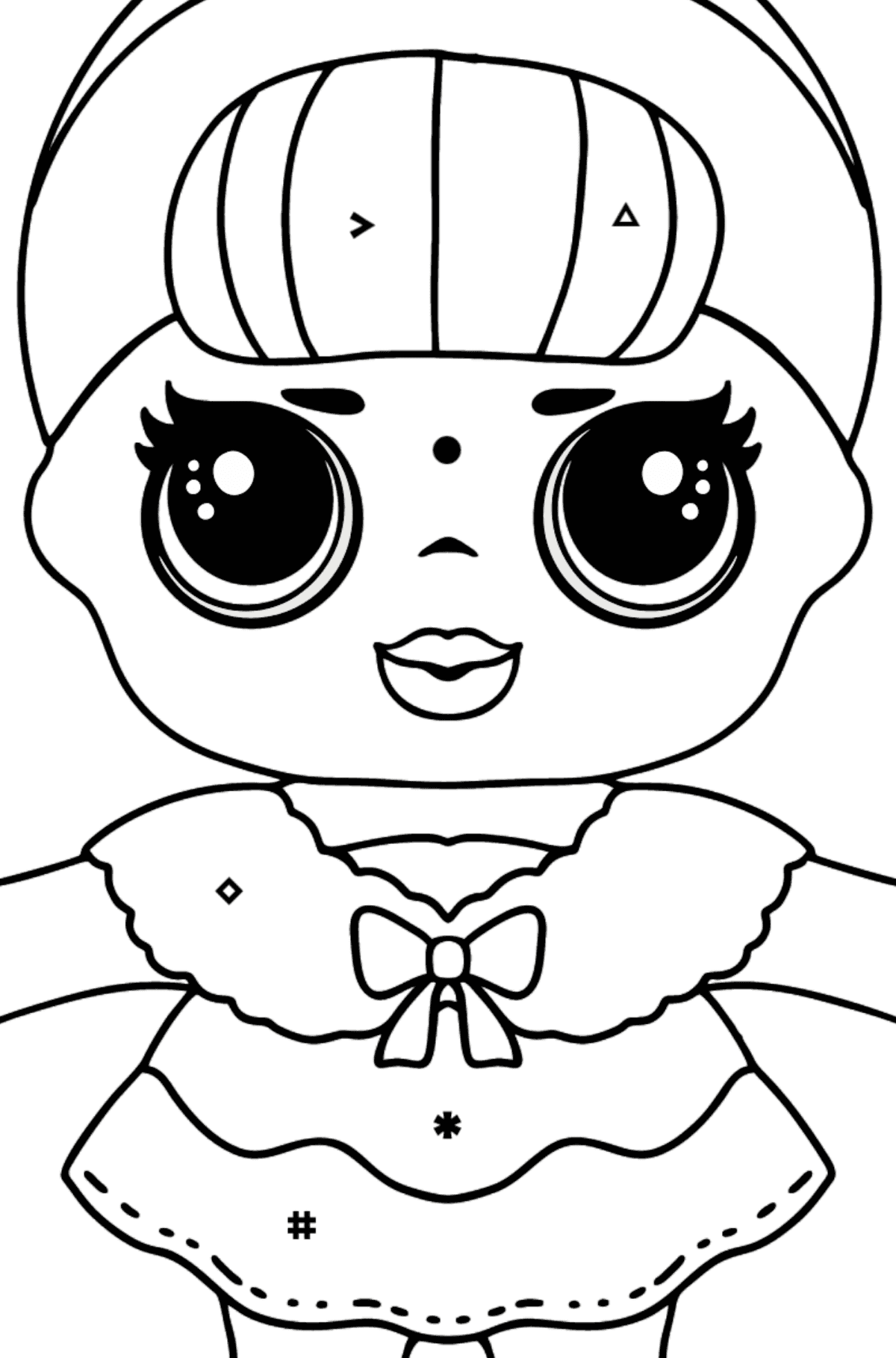 LOL Surprise Doll Crystal Queen - Coloring by Symbols for Kids