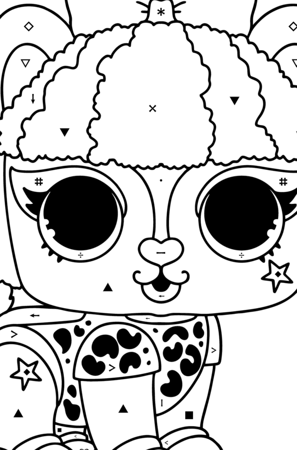 Colouring page LOL Surprise Diva Stripes - Online and Print for Free!