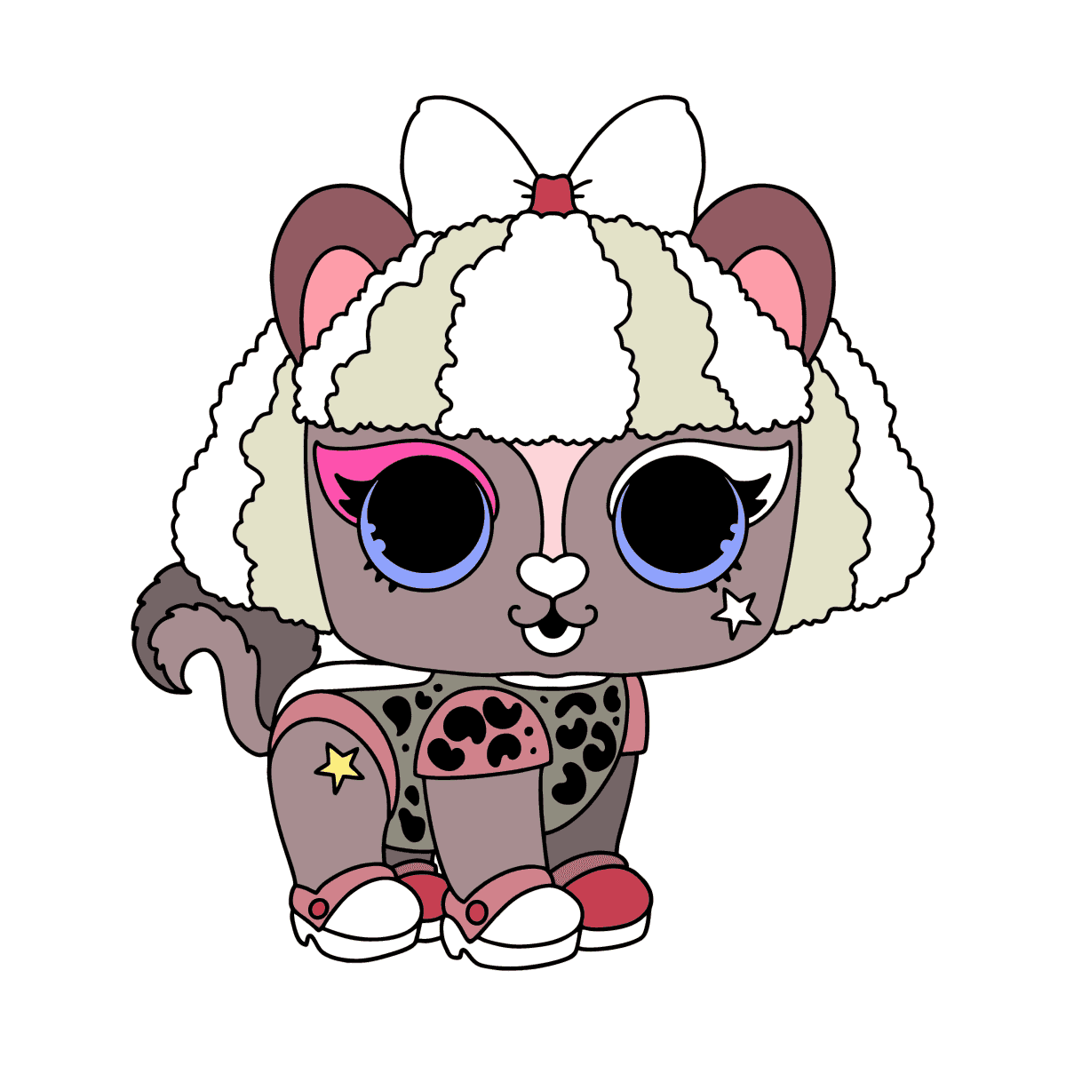 Boyama sayfası LOL Surprise Diva Stripes | Coloring-for-Kids.com