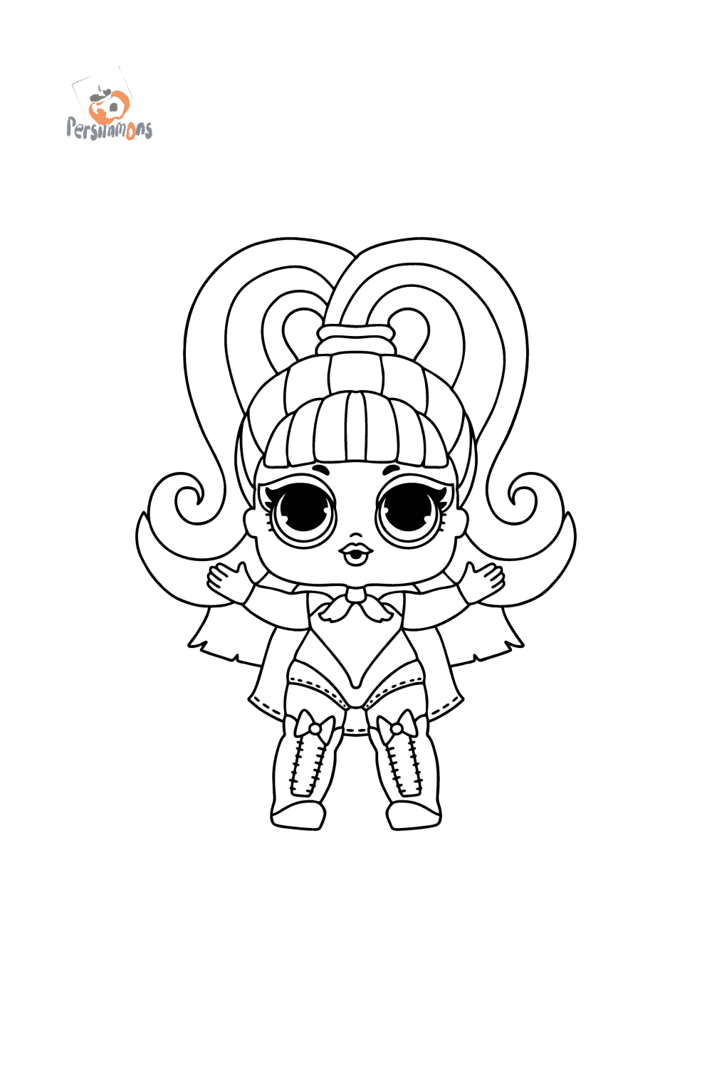 Coloring page lol surprise glow grrrl online and print for free 