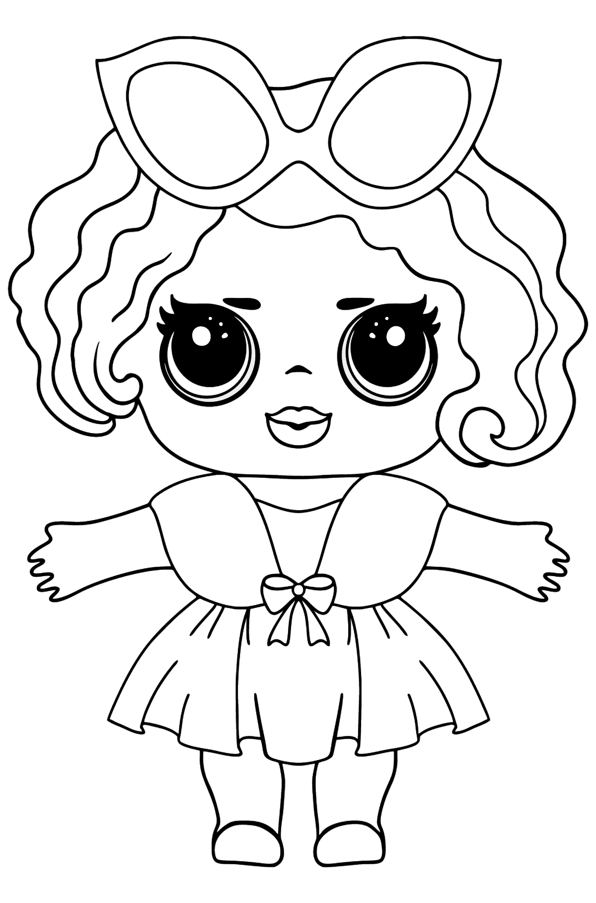 Раскраска кукла ЛОЛ Сюрприз Leading Baby - Картинки для Детей