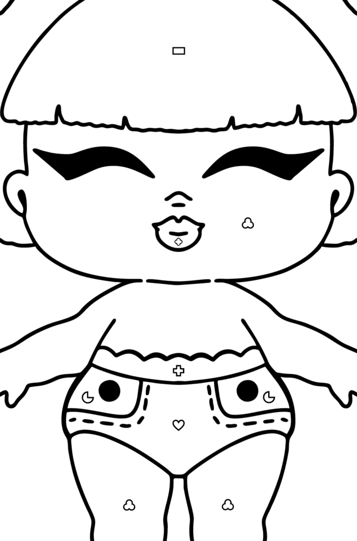 LOL Surprise Lil Pranksta coloring page - Coloring by Geometric Shapes for Kids