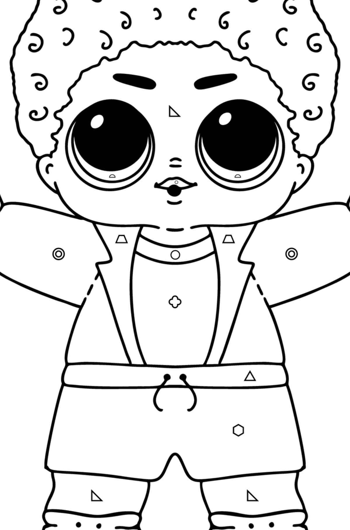 Coloring page LOL boy King - Coloring by Geometric Shapes for Kids