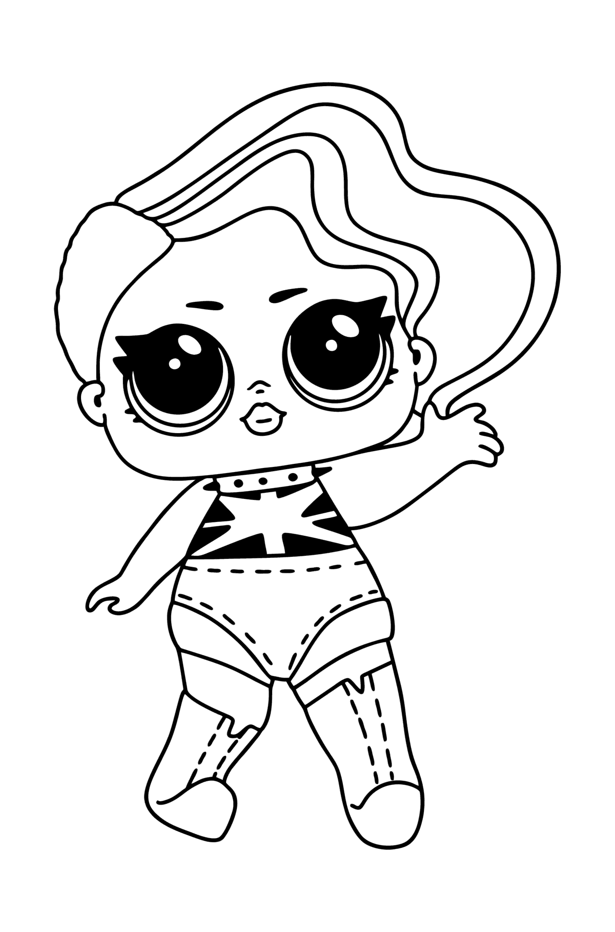 lol surprise cheeky babe coloring page online and print for free