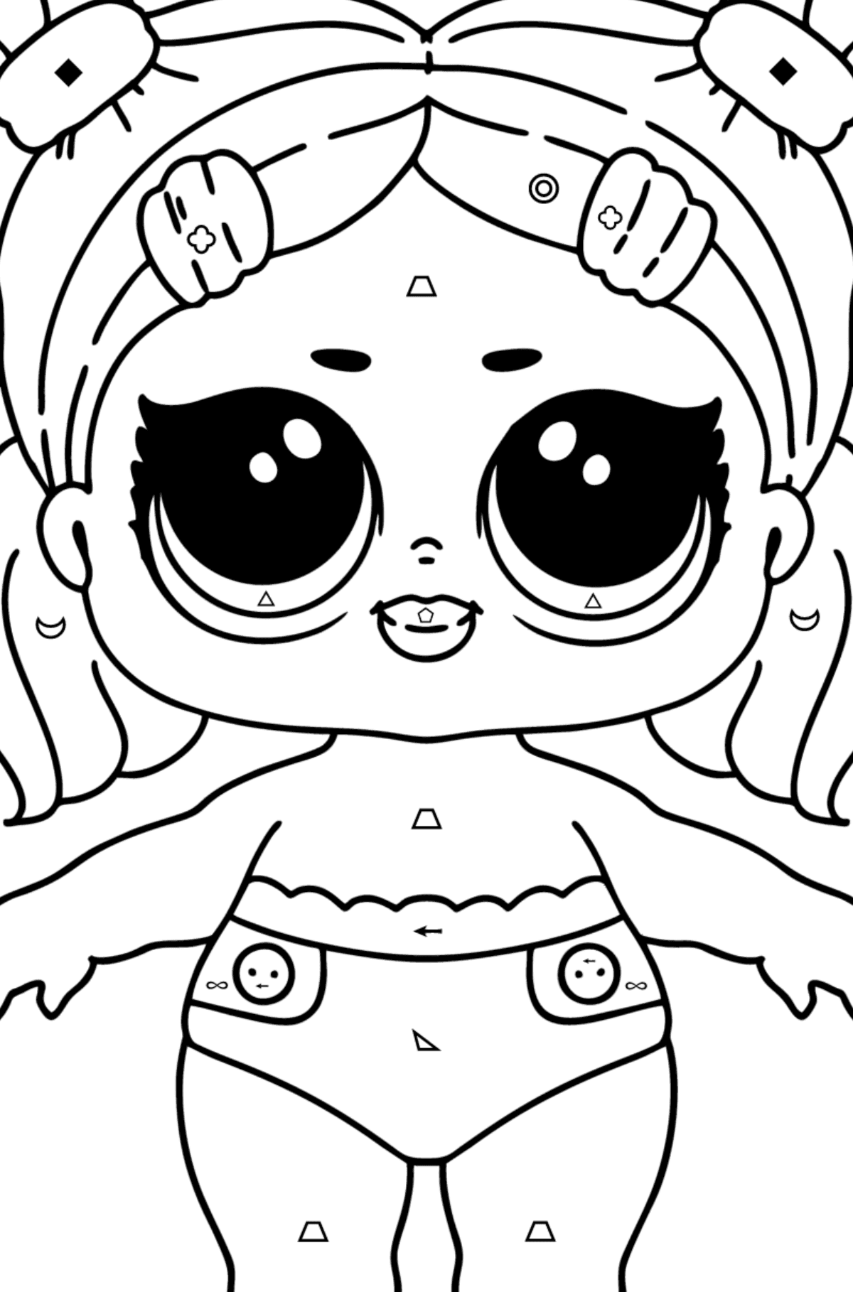 Coloring page LOL LIL Dusk - Coloring by Symbols and Geometric Shapes for Kids