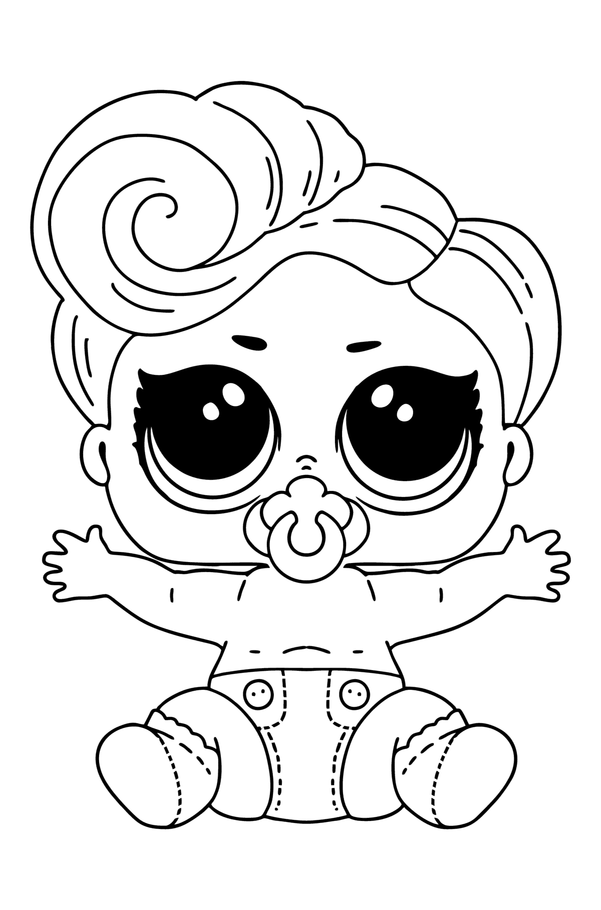 Coloring page LOL LIL Lux - Coloring Pages for Kids