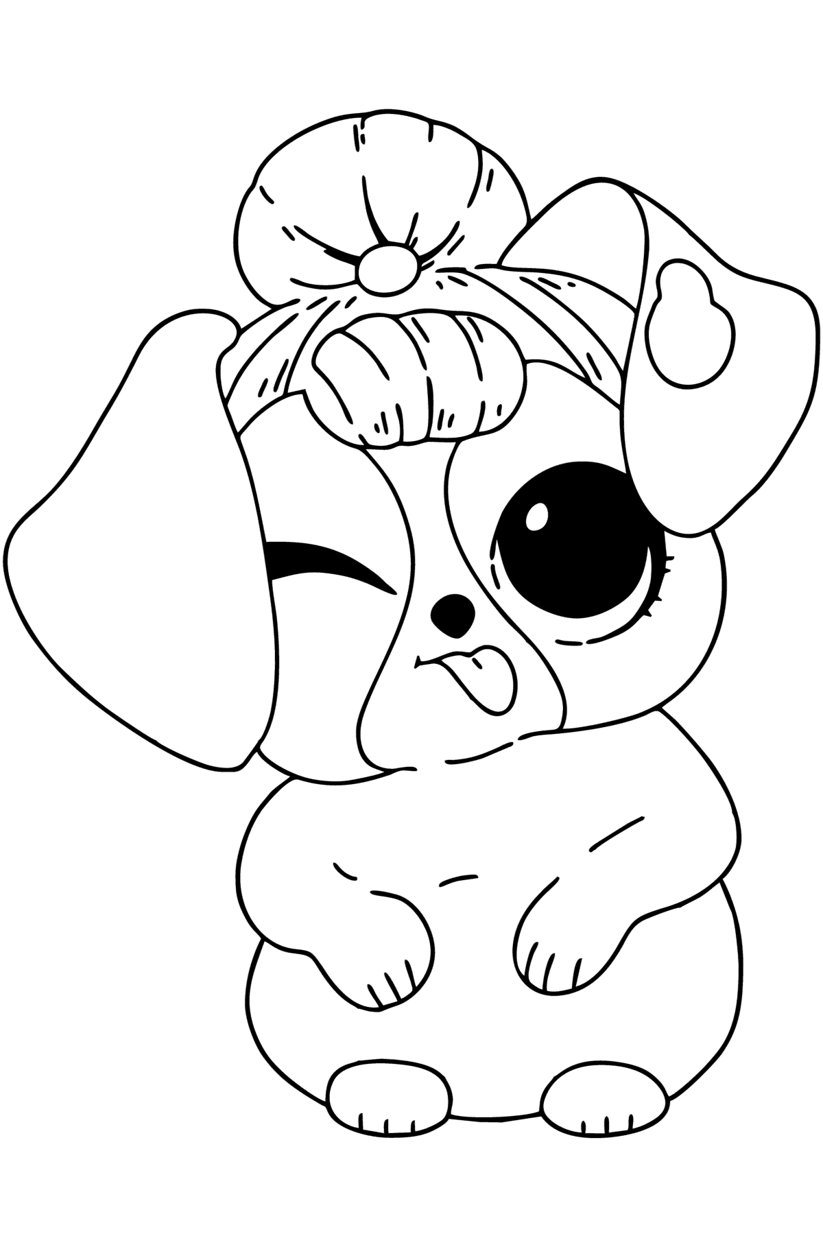 Розмальовка милий щеня LOL - Розмальовки для дітей
