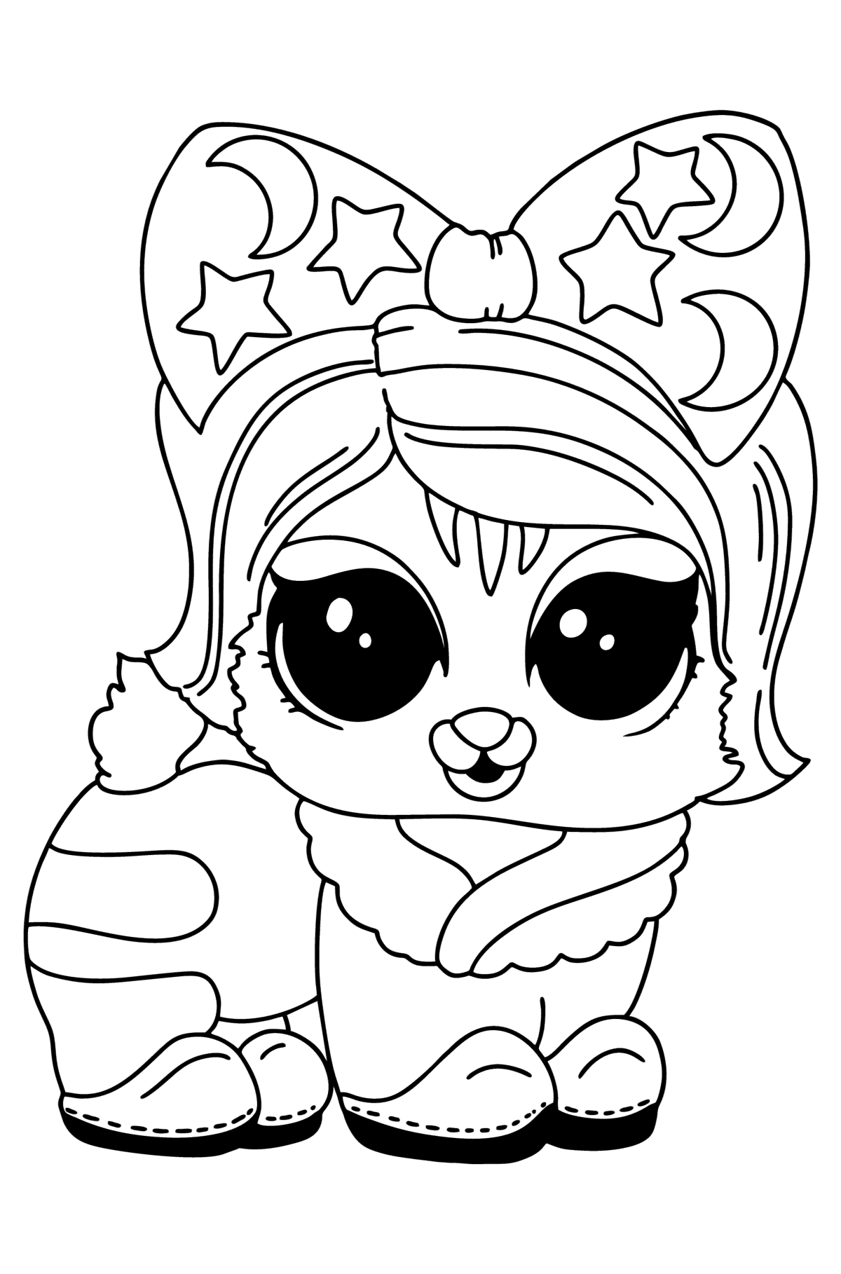 Kifestő Pet Kitty de LOL - Színező oldalak gyerekeknek