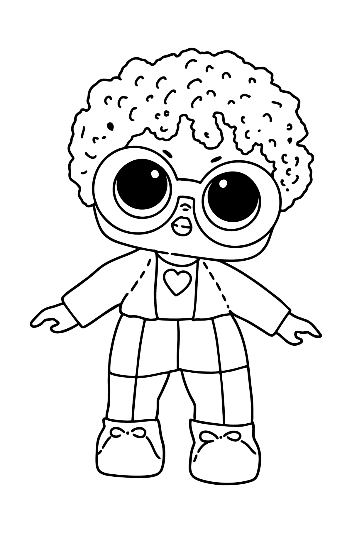 Tegning til fargelegging LOL Surprise Steezy Doll Boy - Tegninger til fargelegging for barn