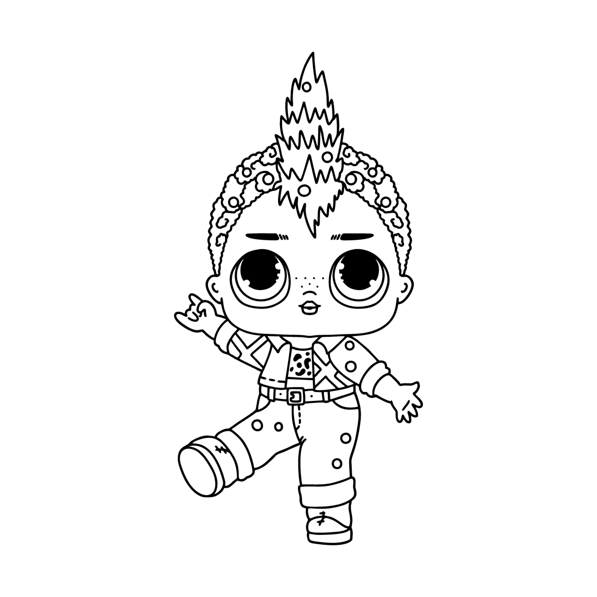 Printable coloring pages lol deals surprise lil punk boi